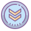 cute color style down button icon