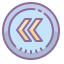 cute color style 원 셰브론 왼쪽 icon