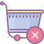 cute color style warenkorb leeren icon