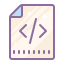 cute color style codedatei icon