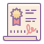 cute color style diploma icon