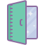 cute color style open door icon