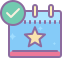 cute color style ereignis angenommen icon
