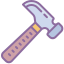 cute color style hammer icon