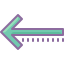 cute color style left arrow icon