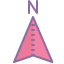 cute color style north direction icon
