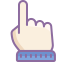 cute color style 한 손가락 icon