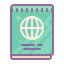cute color style passport icon