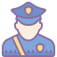 cute color style police icon