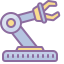 cute color style robotic arm icon