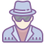 cute color style spion männlich icon