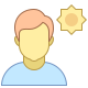 office l style portrait mode male icon