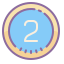 2 en círculo icon