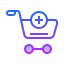 gradient style zum warenkorb hinzufügen icon