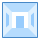 blue ui style 복도 icon