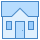 blue ui style cabaña icon