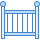 blue ui style 어린이 침대 icon