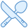 blue ui style flatware icon