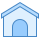 blue ui style 개 하우스 icon