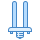 blue ui style leuchtstofflampe icon