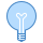 blue ui style bombilla globo icon