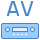 blue ui style ricevitore av icon