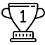 cute outline style 챔피언 icon
