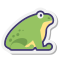 stickers style frog icon