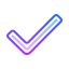 gradient style häkchen icon