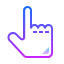 gradient style hand cursor icon