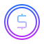 gradient style 미국 달러화 동그라미 icon
