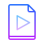 gradient style video file icon