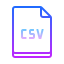 gradient style csv icon
