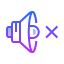 gradient style mute icon