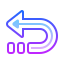 gradient style zurück icon