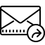 cute outline style forward message icon