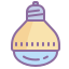 cute color style mirrored reflector bulb icon