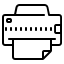 cute outline style drucken icon