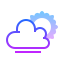 gradient style partly cloudy day icon
