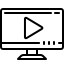 cute outline style tv show icon