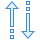 blue ui style 화살표를 정렬 icon