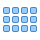 blue ui style 활동 그리드 2 icon
