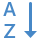 blue ui style alphabetical sorting icon