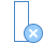 blue ui style delete column icon