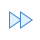 blue ui style 빨리 감기 icon