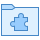blue ui style 확장 폴더 icon