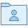 blue ui style user folder icon