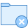 blue ui style 폴더 삭제 icon