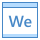 blue ui style wednesday icon