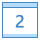 blue ui style calendar 2 icon